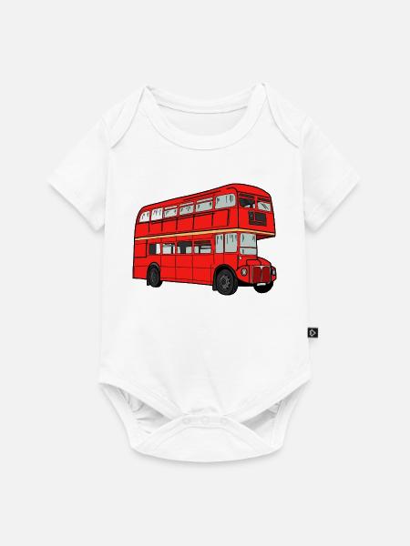 Londonbus - Baby Premium Kurzarmbody - Weiß