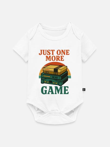 Retro Gaming Stack Illustration - Baby Premium Kurzarmbody - Weiß
