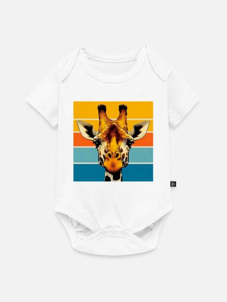 Giraffe - Baby Premium Kurzarmbody - Weiß
