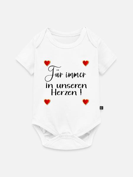 ABSCHIED TEAM HERZ - Baby Premium Kurzarmbody - Weiß