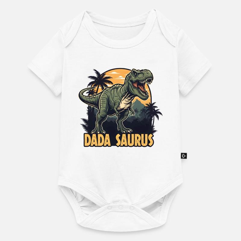 Dada Saurus T-Rex Illustration - Body à manches courtes Premium Bébé - blanc