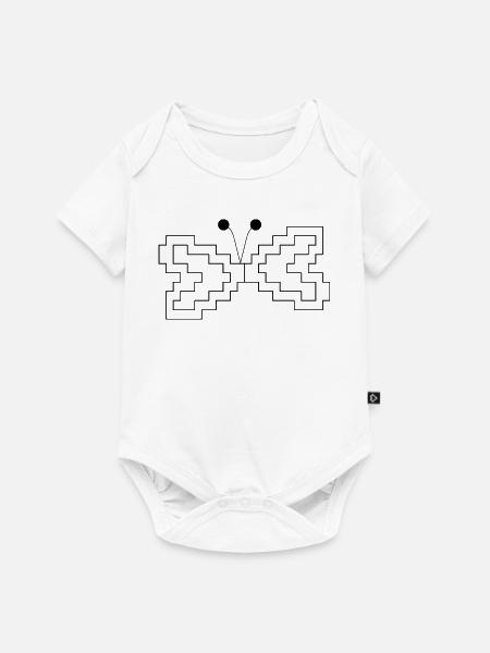 Geometrischer Schmetterling - Baby Premium Kurzarmbody - Weiß