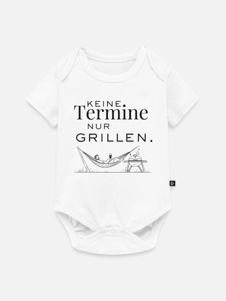 Grillabend Spruch für Männerabende - Baby Premium Kurzarmbody - Weiß