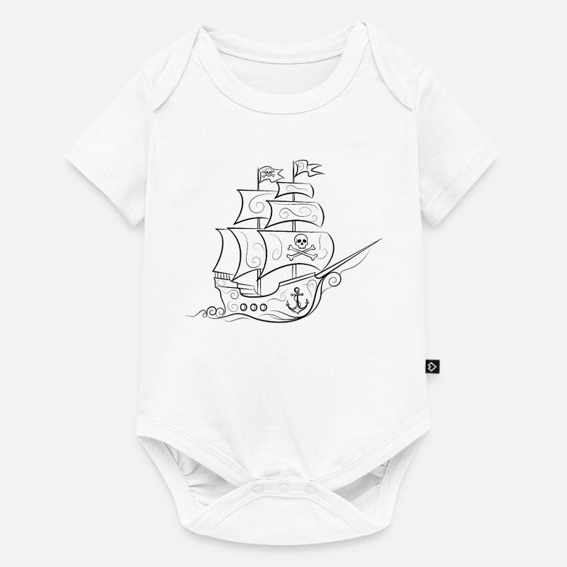 Bateau pirate - Body à manches courtes Premium Bébé - blanc