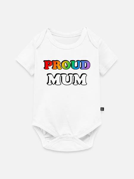 Regenbogen Stolze Mutter LGBTQ Stolz - Baby Premium Kurzarmbody - Weiß