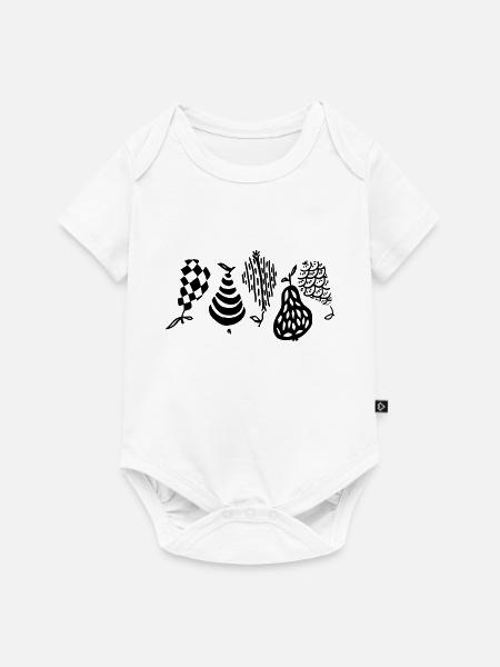 Birne - Baby Premium Kurzarmbody - Weiß