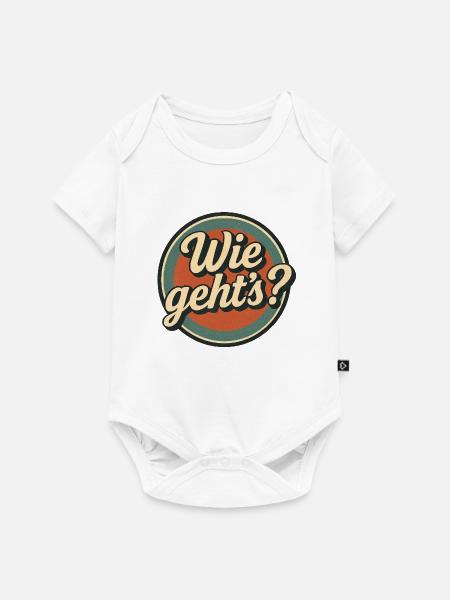 Retro Style Wie geht's - Baby Premium Kurzarmbody - Weiß