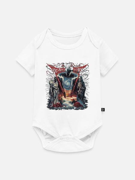 Dark Fantasy Totenbeschwörer Illustration - Baby Premium Kurzarmbody - Weiß