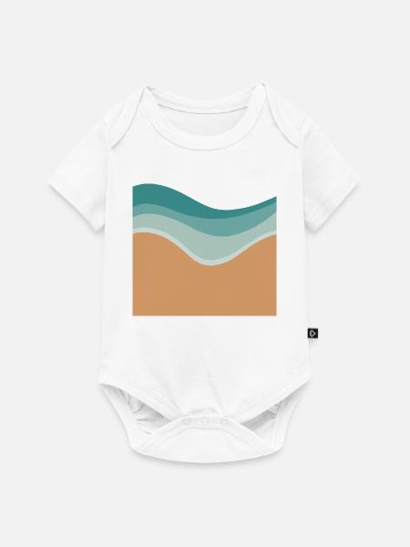 Minimaler Strand - Baby Premium Kurzarmbody - Weiß