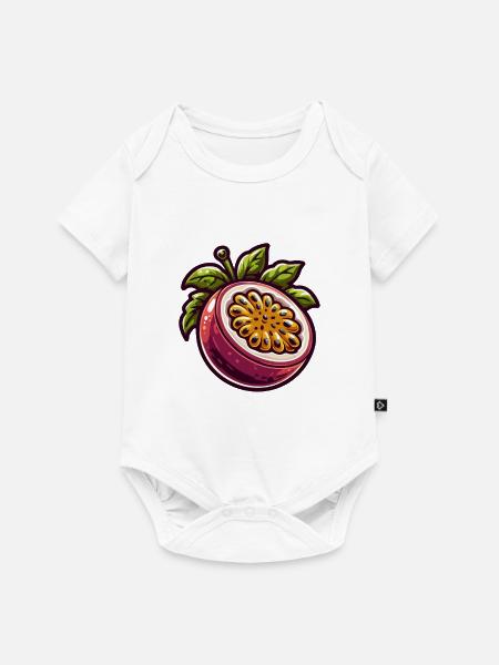 Leidenschaftliches exotisches Fruchtmuster - Baby Premium Kurzarmbody - Weiß