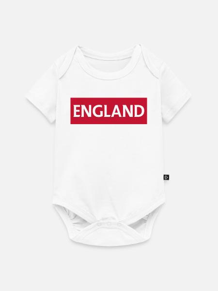 England Blackpool Skyline Silhouette - Baby Premium Kurzarmbody - Weiß