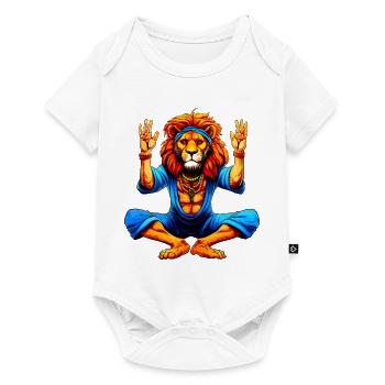 Lion Yoga - Baby Premium short-sleeve bodysuit - white - Front