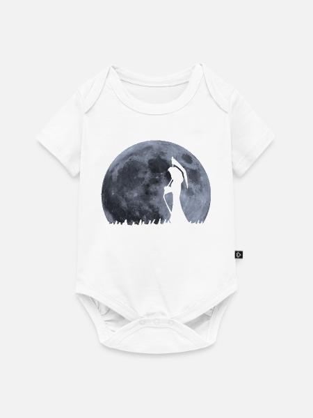 Death Rises with the Moon - Baby Premium Kurzarmbody - Weiß
