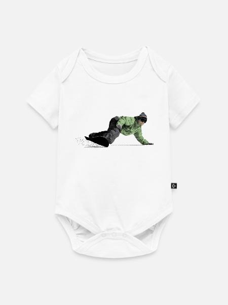 Freerider Snowboarder - Baby Premium Kurzarmbody - Weiß