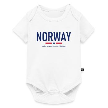 Norway - Norge - Norway - Flag - Scandinavia - Baby Premium short-sleeve bodysuit - white - Front