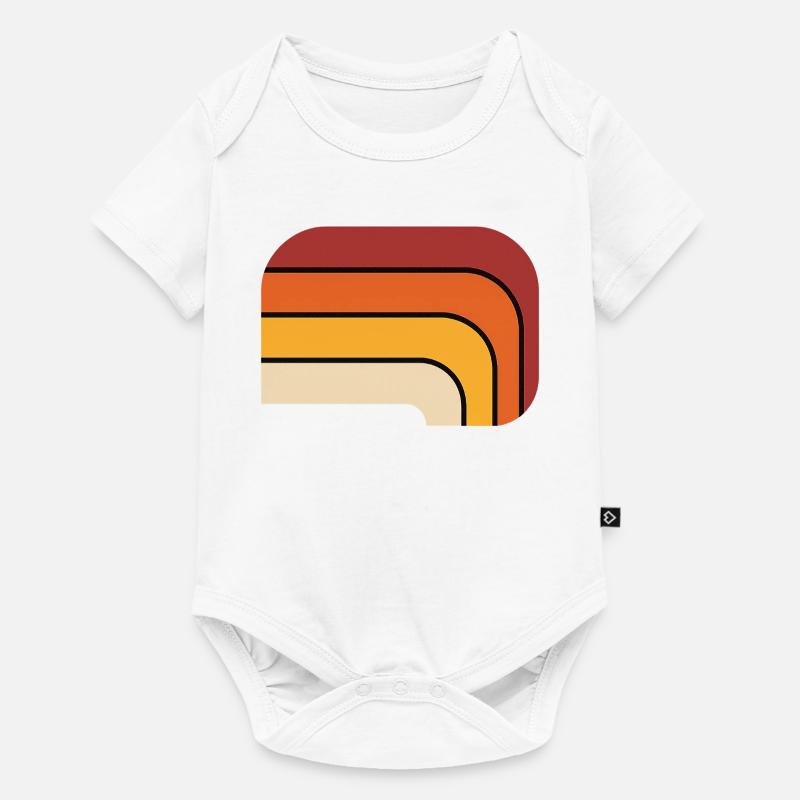 Retro gradient design - Baby Premium short-sleeve bodysuit - white