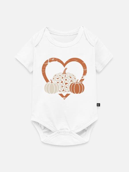 Leopard-Print Kürbis - Baby Premium Kurzarmbody - Weiß