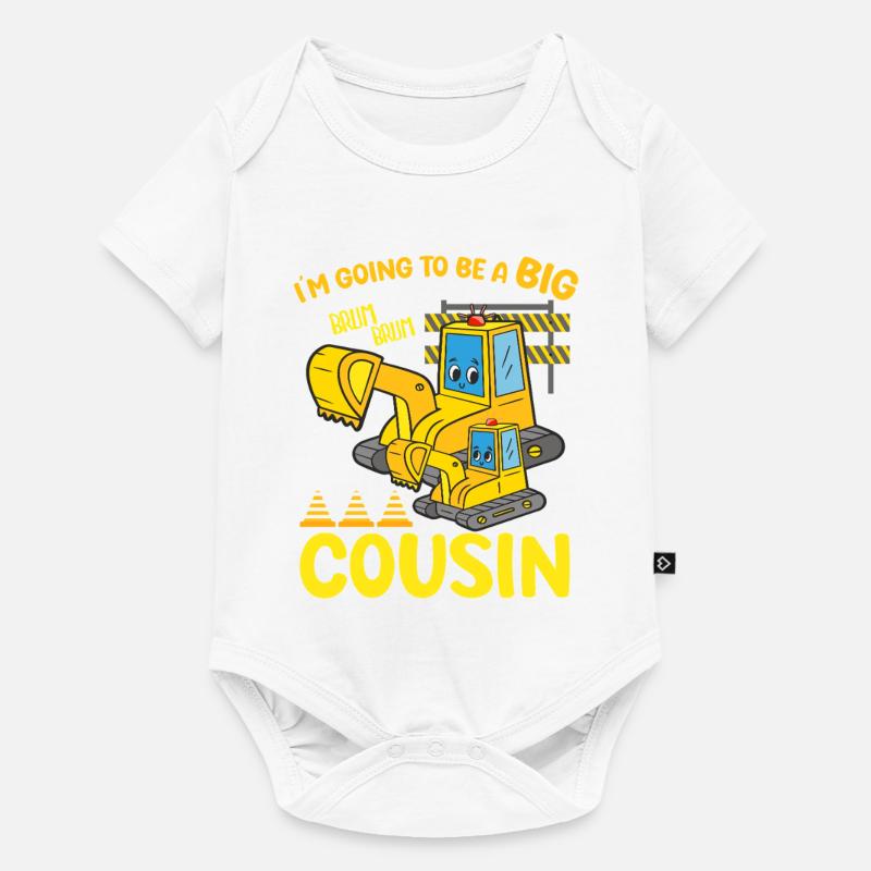 Grande conception d’excavatrice de constructeur - Body à manches courtes Premium Bébé - blanc