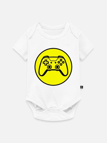 Controller Joypad Symbol - Baby Premium Kurzarmbody - Weiß