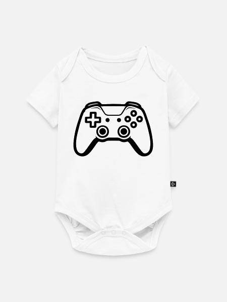 Controller Joypad Gamer - Baby Premium Kurzarmbody - Weiß