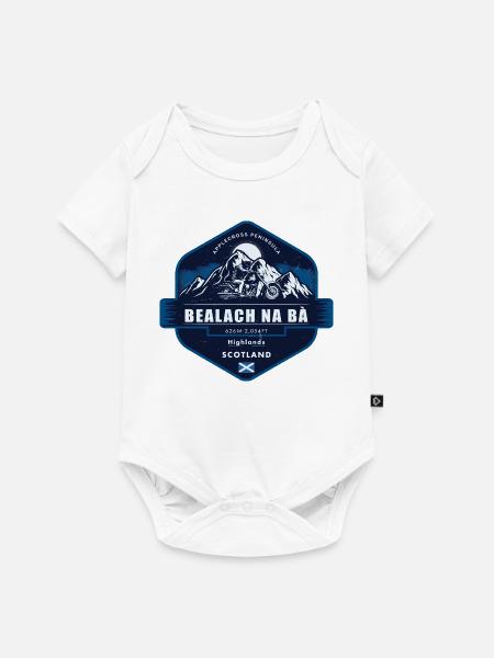 Bealach na Bà , Applecross Peninsula, Schottland - Baby Premium Kurzarmbody - Weiß