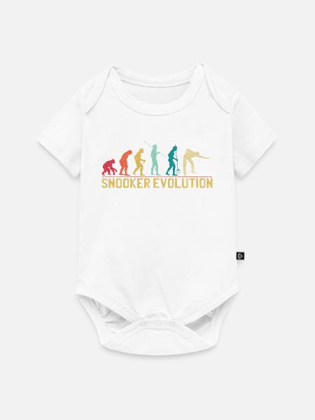 Snooker-Evolution-Silhouette-Design - Baby Premium Kurzarmbody - Weiß