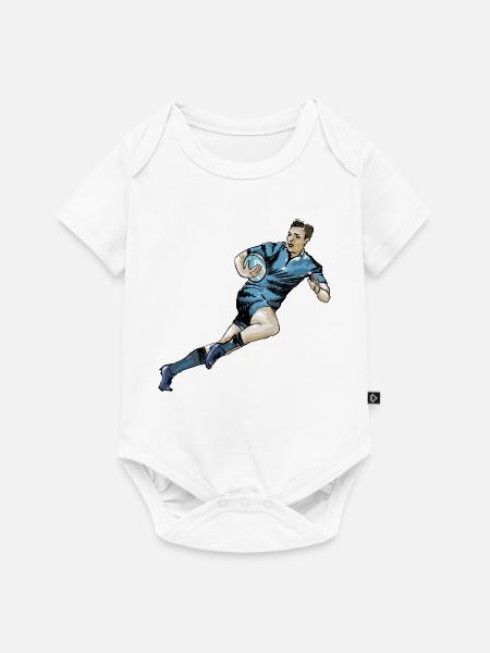 Rugby - Baby Premium Kurzarmbody - Weiß
