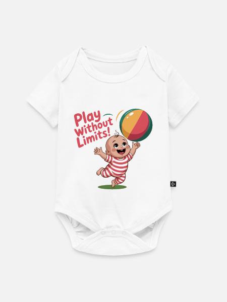 Verspieltes Baby mit Strandball-Design - Baby Premium Kurzarmbody - Weiß