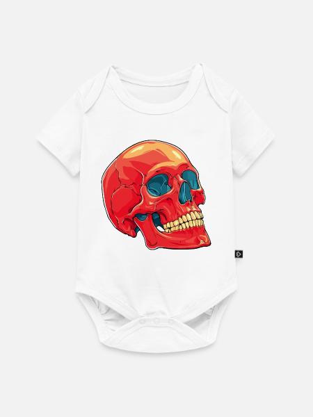 Totenkopf Skull - Baby Premium Kurzarmbody - Weiß