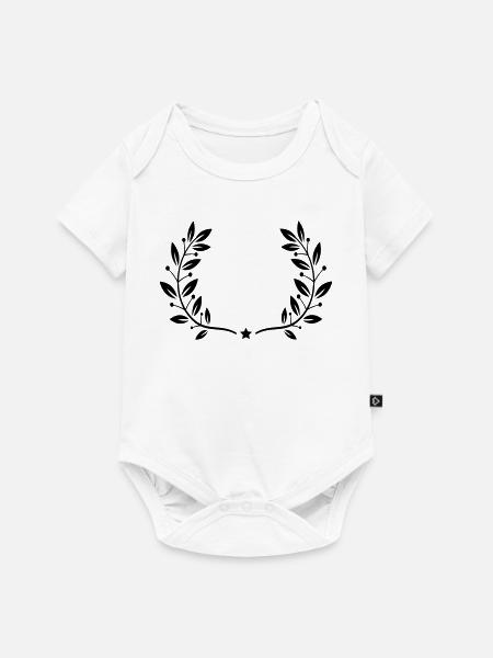 Lorbeerkranz - Baby Premium Kurzarmbody - Weiß