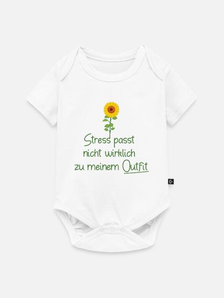 Statement-Design-Handwriting-on-Women'sCut with a - Baby Premium Kurzarmbody - Weiß