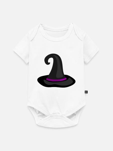 Magische Hexenhut Illustration - Baby Premium Kurzarmbody - Weiß