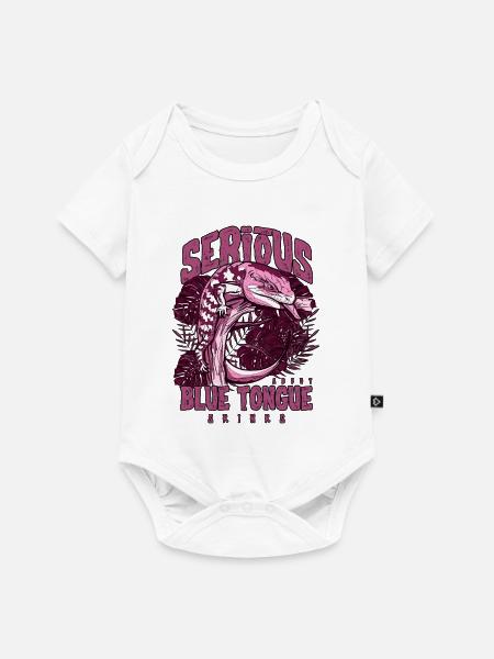 Ernsthaft über Blauzungenskinke Reptilienhalter - Baby Premium Kurzarmbody - Weiß