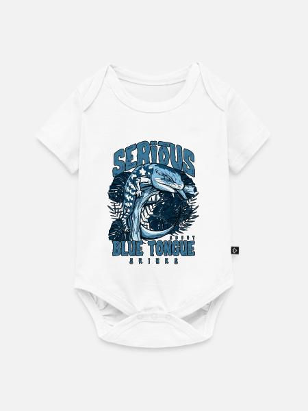 Ernsthaft über Blauzungenskinke Reptilienhalter - Baby Premium Kurzarmbody - Weiß