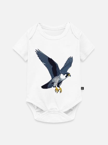 Wanderfalke Falke Greifvogel Falkner - Baby Premium Kurzarmbody - Weiß