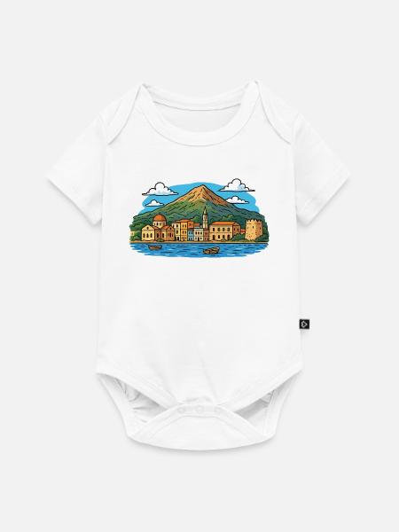 Kreta Insel - Baby Premium Kurzarmbody - Weiß