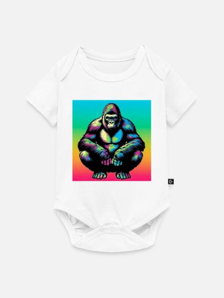 Gorilla - Baby Premium Kurzarmbody - Weiß