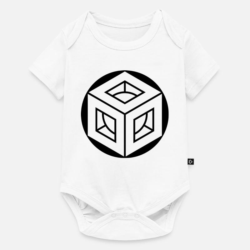 Design du crop circle cube de Metatron - Body à manches courtes Premium Bébé - blanc