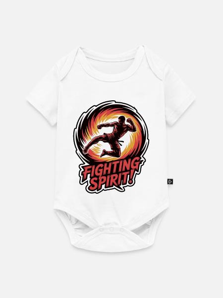 Dynamische Kampfkunst Kampf Illustration - Baby Premium Kurzarmbody - Weiß