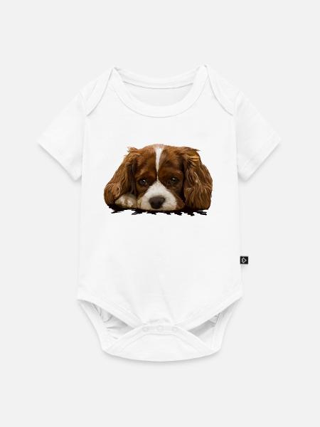 Spaniel - Baby Premium Kurzarmbody - Weiß