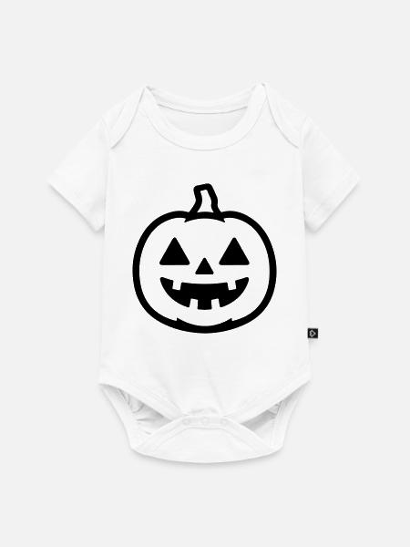 Kürbis - Baby Premium Kurzarmbody - Weiß