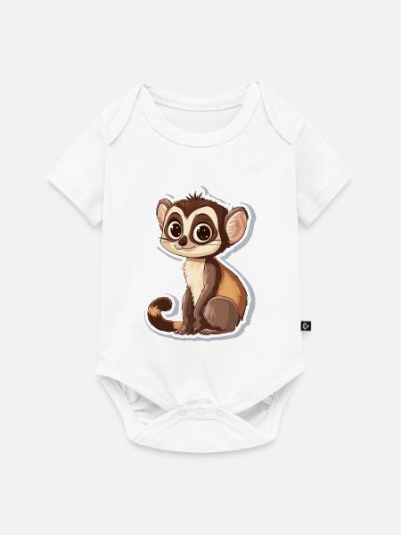 Lemur - Baby Premium Kurzarmbody - Weiß