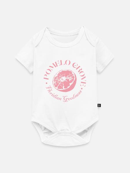 Rosa Zitrusfrüchte Umarmung Design - Baby Premium Kurzarmbody - Weiß