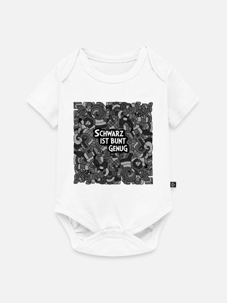 Kunstvolles Schwarz Bunt Gerechtigkeit - Baby Premium Kurzarmbody - Weiß
