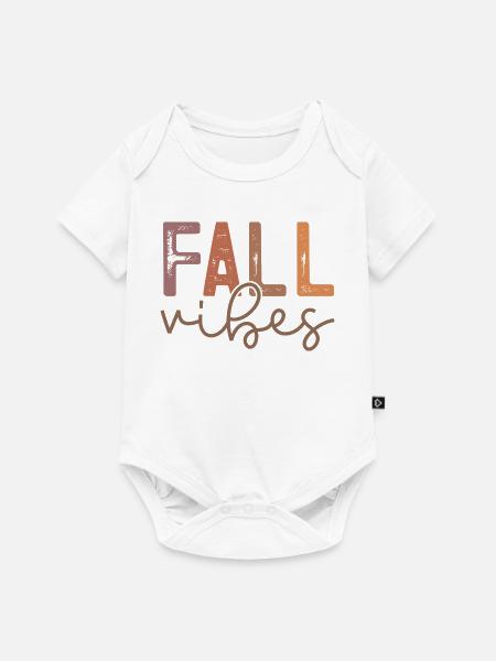Herbstliche Vibes mit warmen Erdtönen - Baby Premium Kurzarmbody - Weiß