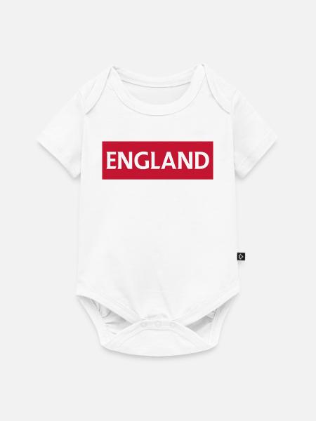 England Warrington City Skyline Design - Baby Premium Kurzarmbody - Weiß