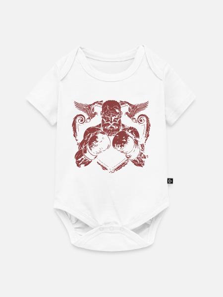 wikinger-viking-boxing - Baby Premium Kurzarmbody - Weiß