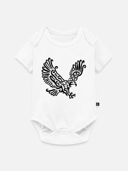Schwarzer Adler - Baby Premium Kurzarmbody - Weiß