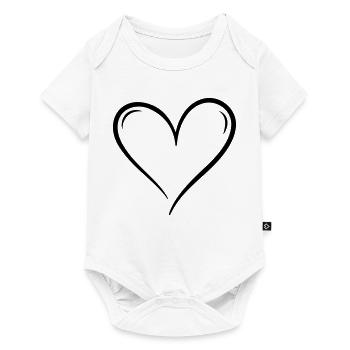 Heart icon illustration - Baby Premium short-sleeve bodysuit - white - Front
