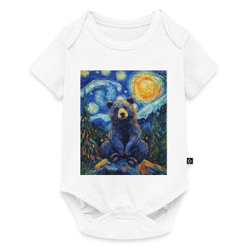 Bear Bears Van Gogh Style Starry Night - Baby Premium short-sleeve bodysuit - white - Front